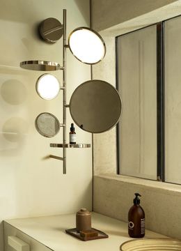 TELL ME STORIES - Mirror with integrated lighting and shelfs by DCWéditions - view 4