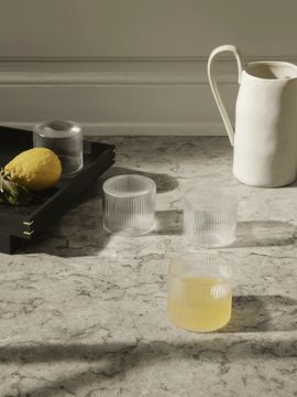 Ripple Low Glasses - Set of 4 & Carafe Gift Set - Clear by Ferm Living - view 4