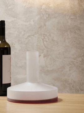 Ripple Wine Carafe & Wine Glasses - Set of 2 - Gift Set - Frosted by Ferm Living - view 4