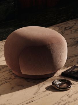 Rico Pouf - Devoré Velvet - Blush by Ferm Living - view 4