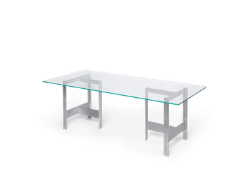 Lager Dining Table - 200 x 90 - Glass/Aluminium by Ferm Living - view 9
