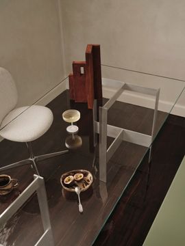 Lager Dining Table - 200 x 90 - Glass/Aluminium by Ferm Living - view 8