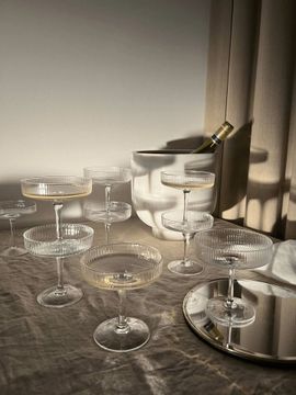 Ripple Champagne Saucers & Tumbled Champagne Cooler Gift Set by Ferm Living - view 4