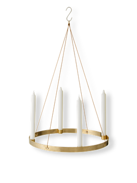 Candle Holder Circle - Large - Brass by Ferm Living - view 5