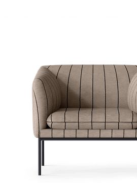 Turn 1-Seater - Pasadena - Sand/Black by Ferm Living - view 3