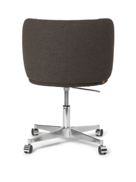 Rico Dining Chair - Castors - Soft Bouclé - Dark Brown by Ferm Living - view 9