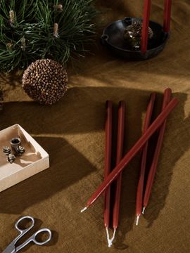 Spike Slim Candles - Set of 8 - Rust by Ferm Living - view 3