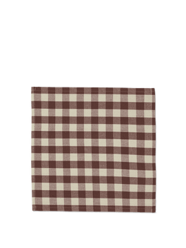 Bothy Check Napkins - Set of 4 - Cinnamon/Grey Green by Ferm Living - view 6