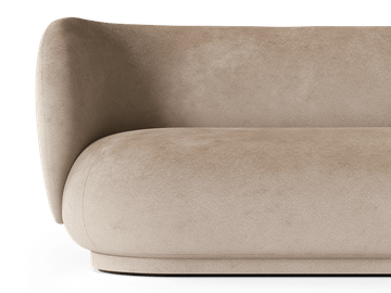 Rico Divan Left - Faded Velvet - Sand by Ferm Living - view 3