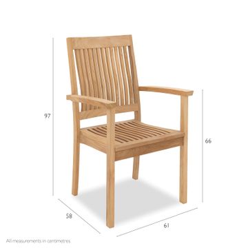 Burnham Stacking Carver Chair by Indian Ocean - view 2