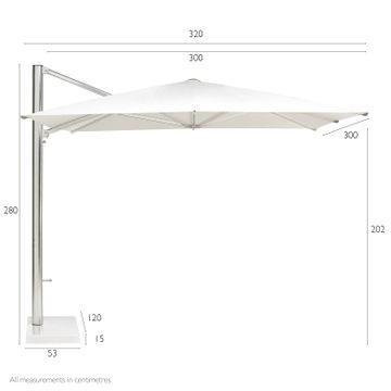 Cool Powder-coated Cantilever 300cm by Indian Ocean - view 5