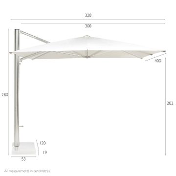 Cool Powder-coated Cantilever 400cm by Indian Ocean - view 5