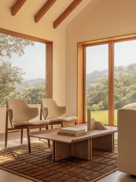 The Penguin Wooden Lounge Chair, Upholstered by Audo Copenhagen - view 2