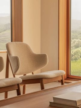 The Penguin Wooden Lounge Chair, Upholstered by Audo Copenhagen - view 3