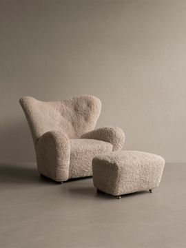 The Tired Man Ottoman, Sheepskin by Audo Copenhagen - view 5
