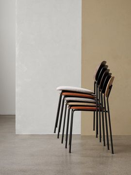 Co Dining Chair, Black steel, Veneer by Audo Copenhagen - view 4