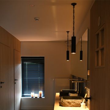 Tubelum on round base suspension by Authentage Lighting - view 2