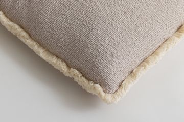 Bowie Square Cushion Linen & Natural Fringe by Jardan - view 2