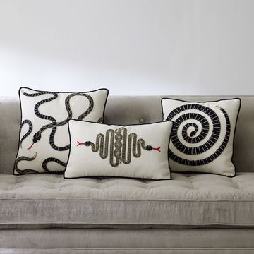 Snake Embroidered Pillow by Jonathan Adler - view 4
