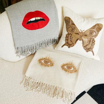 Lips Embellished Throw by Jonathan Adler - view 2