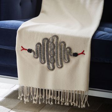 Snake Embellished Throw by Jonathan Adler - view 2