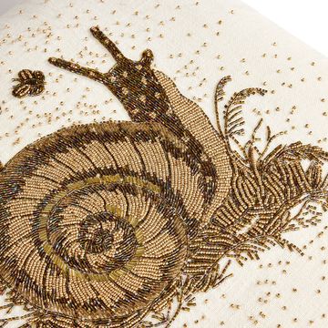 Botanist Snail Beaded Pillow by Jonathan Adler - view 4