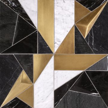 Metamorphosis by Ryan Saghian Dimensional Tile Mixed Finish Stone by Artistictile - view 3