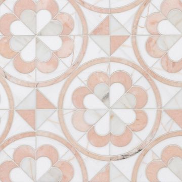 Encaustic Flower Waterjet Mosaic Stone by Artistictile - view 6