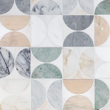 Moon Cosmati Waterjet Mosaic Custom by Artistictile - view 2