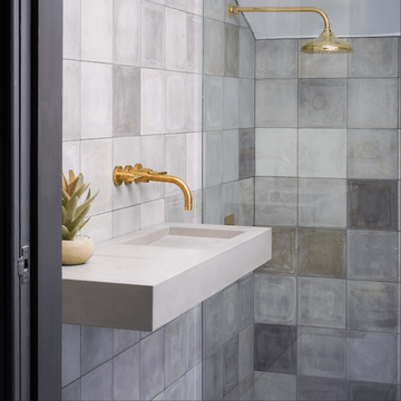 Little Greene French Grey Square Cement Tile by Bert & May - view 8