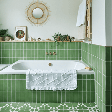 Forest Herringbone Cement Tile by Bert & May - view 9
