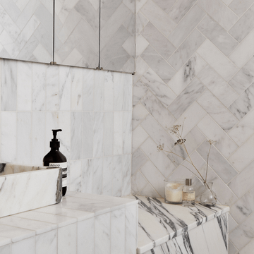 Pina Colada Herringbone Honed Marble by Bert & May - view 9
