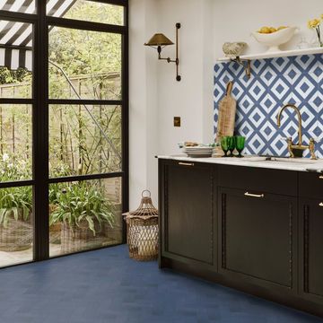 Royal Navy Herringbone Cement Tile by Bert & May - view 5