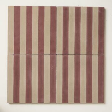 Madder Midi Stripe Cement Tile by Bert & May - view 4