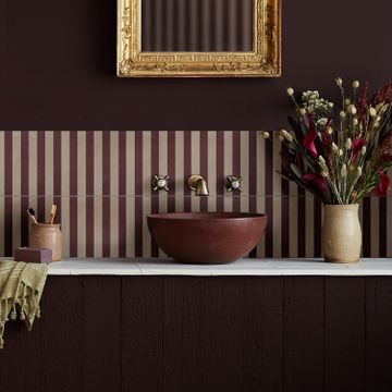 Madder Midi Stripe Cement Tile by Bert & May - view 5