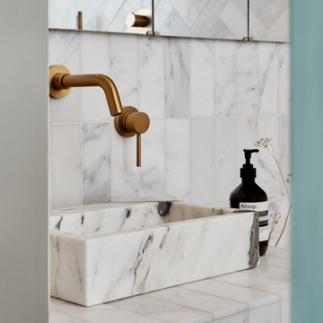 Pina Colada Herringbone Honed Marble by Bert & May - view 6