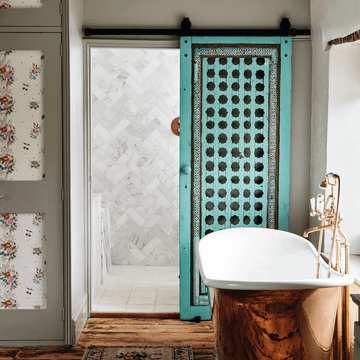 Pina Colada Herringbone Honed Marble by Bert & May - view 7