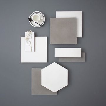 Sage Grey Herringbone Cement Tile by Bert & May - view 9