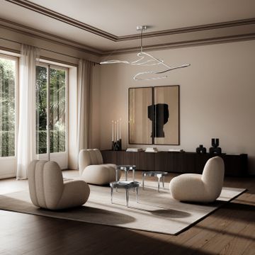 Ghost Chandelier, Big - Chrome (5m) by 101 copenhagen - view 2