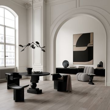 Artist Dining Table, Ø120 - Coffee Black Oak by 101 copenhagen - view 2