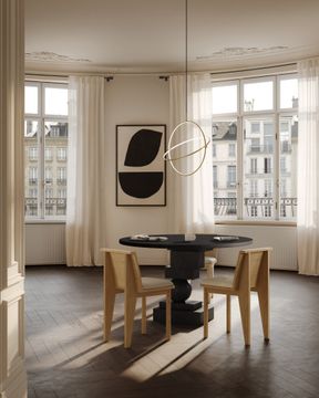 Artist Dining Table, Ø120 - Coffee Black Oak by 101 copenhagen - view 5