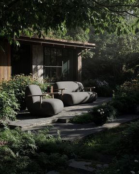 Toe Sofa - Teak / Stone Gray by 101 copenhagen - view 2