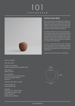 Sunao Vase, Mini - Almond by 101 copenhagen - view 4
