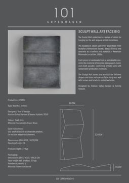 Sculpt Art, Face, Big - Dark Grey by 101 copenhagen - view 6