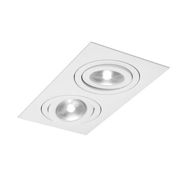 Faretto SQUARE x2 - basculante - Bianco by Amarcords - view 2