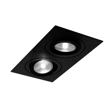 Faretto SQUARE x2 - basculante - Nero by Amarcords - view 2