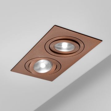 Faretto SQUARE x2 - basculante - Corten by Amarcords