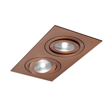 Faretto SQUARE x2 - basculante - Corten by Amarcords - view 2