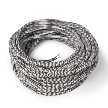 Seta ZIG ZAG nero - Tondo - 2x0,75mm by Amarcords