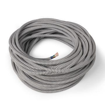 Seta ZIG ZAG nero - Tondo - 3x0,75mm by Amarcords - view 2